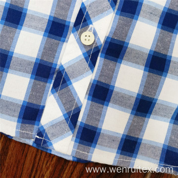 Elegant Printed Plaid Short Sleeve Cotton Shirts